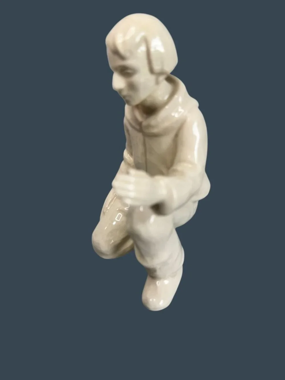 Vintage Goebel White Nativity Kneeling Shepherd Boy W. Germany Replacement 5